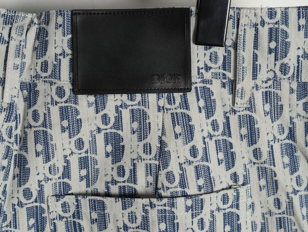 Dior all over print jacquard denim shorts