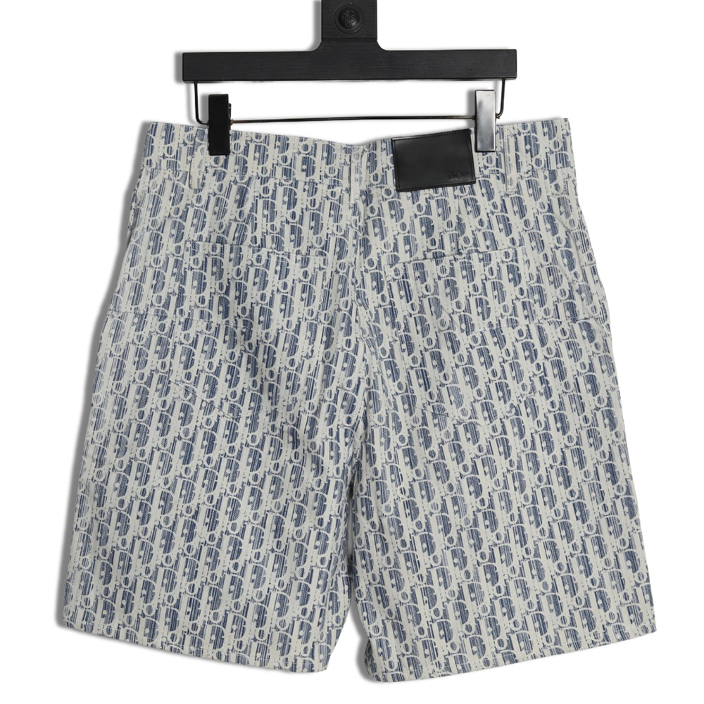 Dior all over print jacquard denim shorts