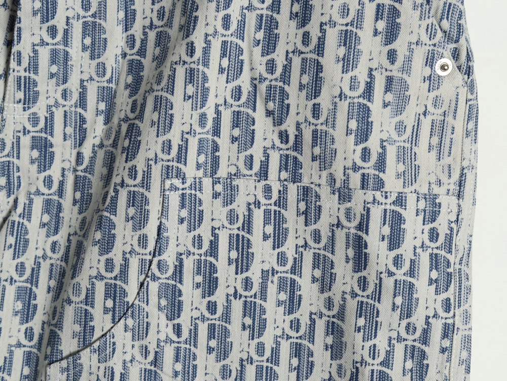Dior all over print jacquard denim shorts