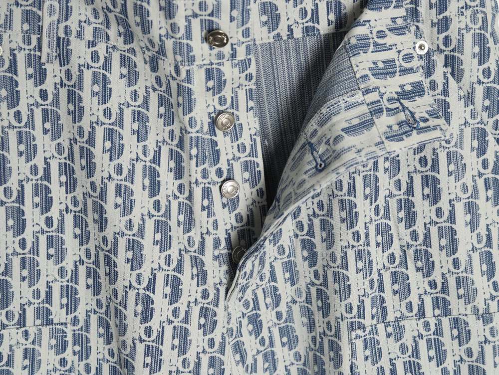 Dior all over print jacquard denim shorts
