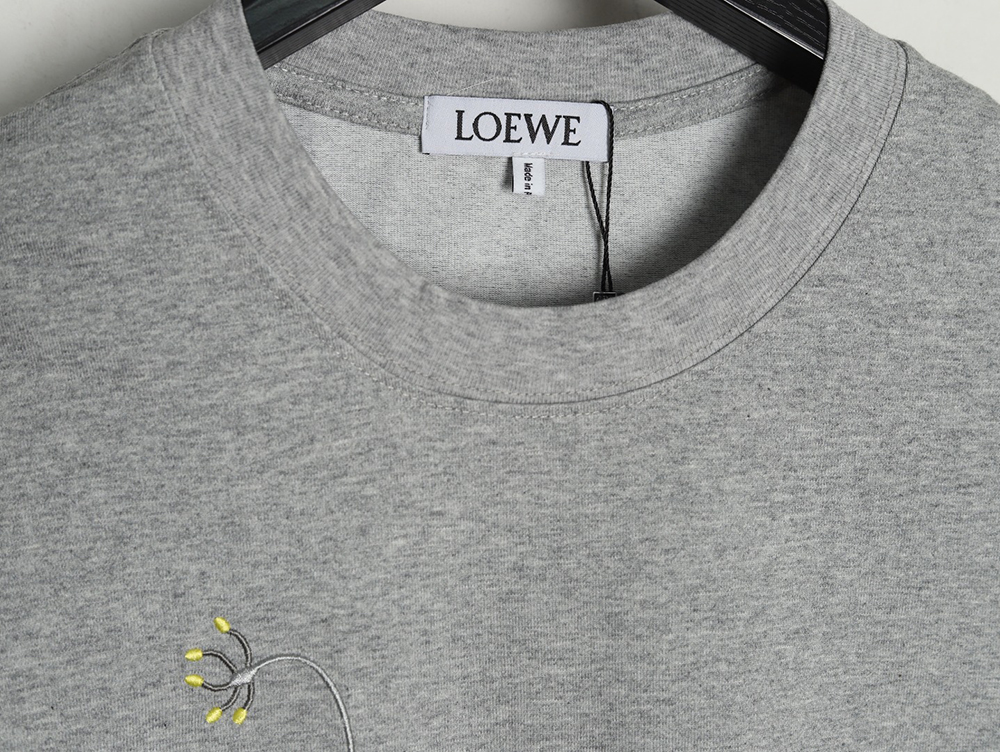 Loewe whale print embroidered short sleeve