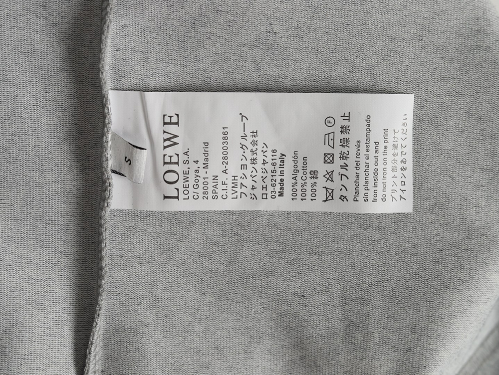 Loewe whale print embroidered short sleeve