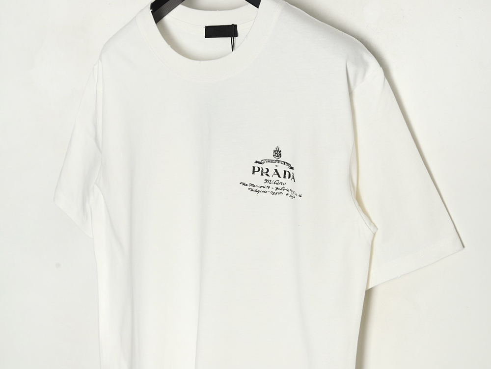 Prada chest lettering logo short sleeves