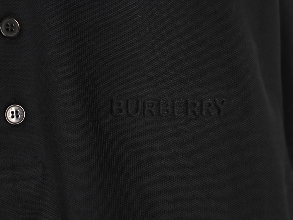 Burberry embossed embossed short sleeve polo shirt
