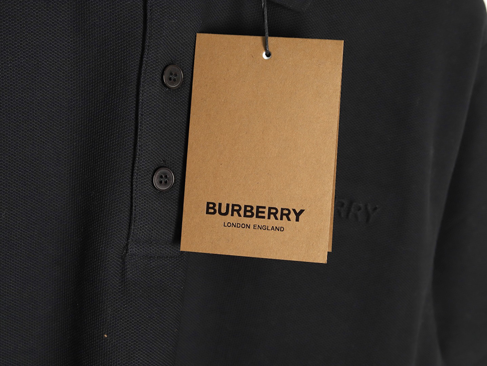 Burberry embossed embossed short sleeve polo shirt