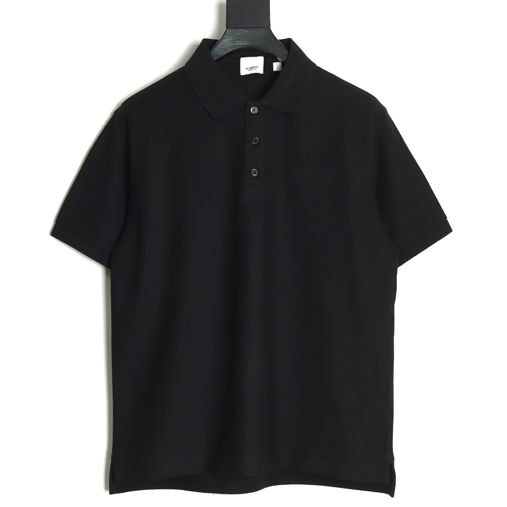 Burberry embossed embossed short sleeve polo shirt