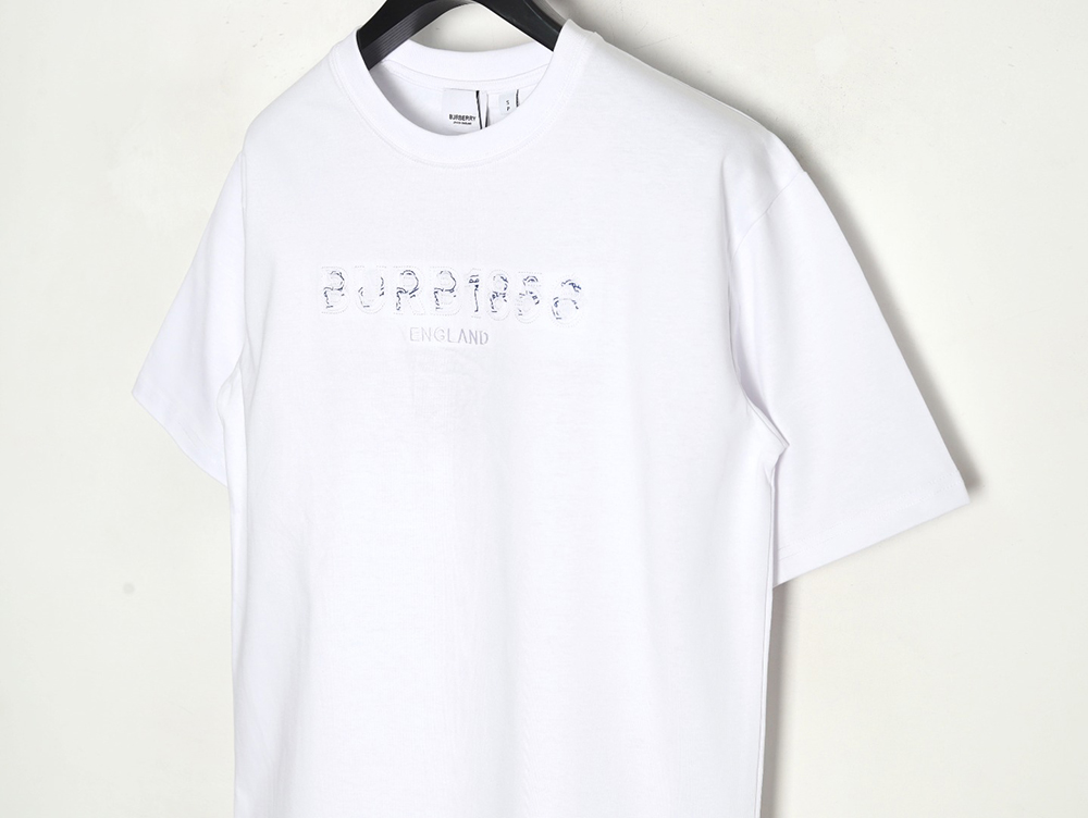 Burberry Back Hollow Out Applique War Horse Short Sleeve T-Shirt