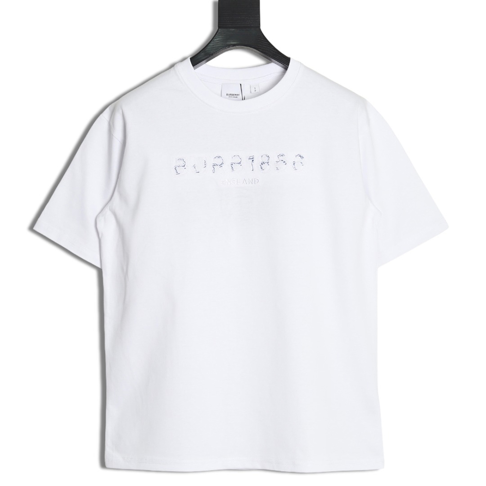 Burberry Back Hollow Out Applique War Horse Short Sleeve T-Shirt