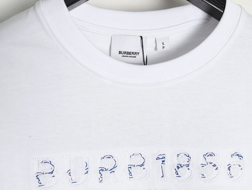 Burberry Back Hollow Out Applique War Horse Short Sleeve T-Shirt