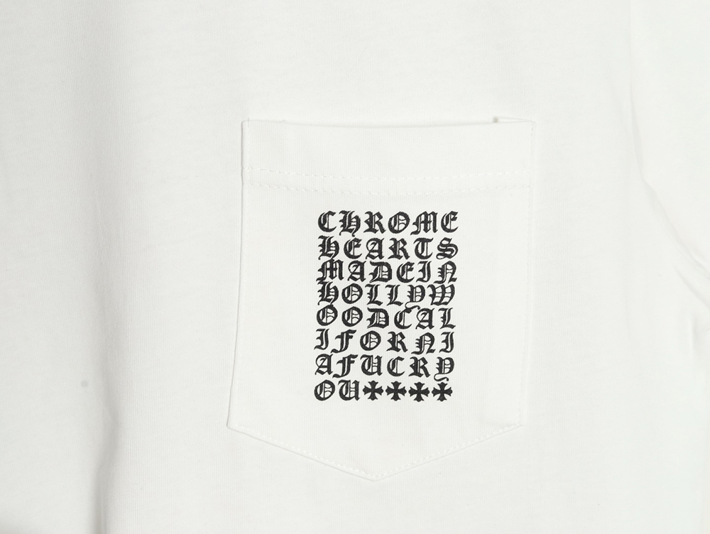 Chrome Hearts Multi-element Pocket Sanskrit Letters Short Sleeve T-shirt