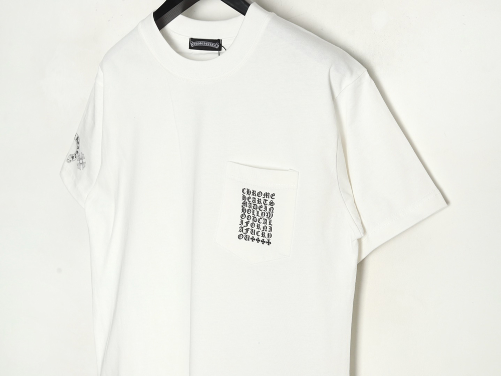 Chrome Hearts Multi-element Pocket Sanskrit Letters Short Sleeve T-shirt