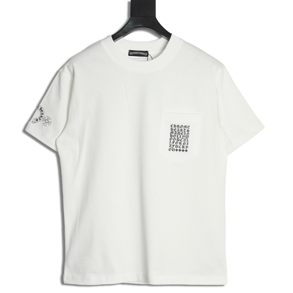 Chrome Hearts Multi-element Pocket Sanskrit Letters Short Sleeve T-shirt