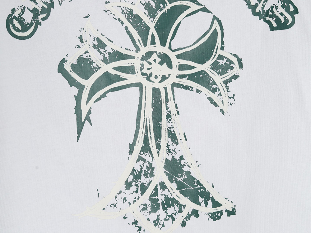 Chrome Hearts mottled cross Sanskrit print short sleeves