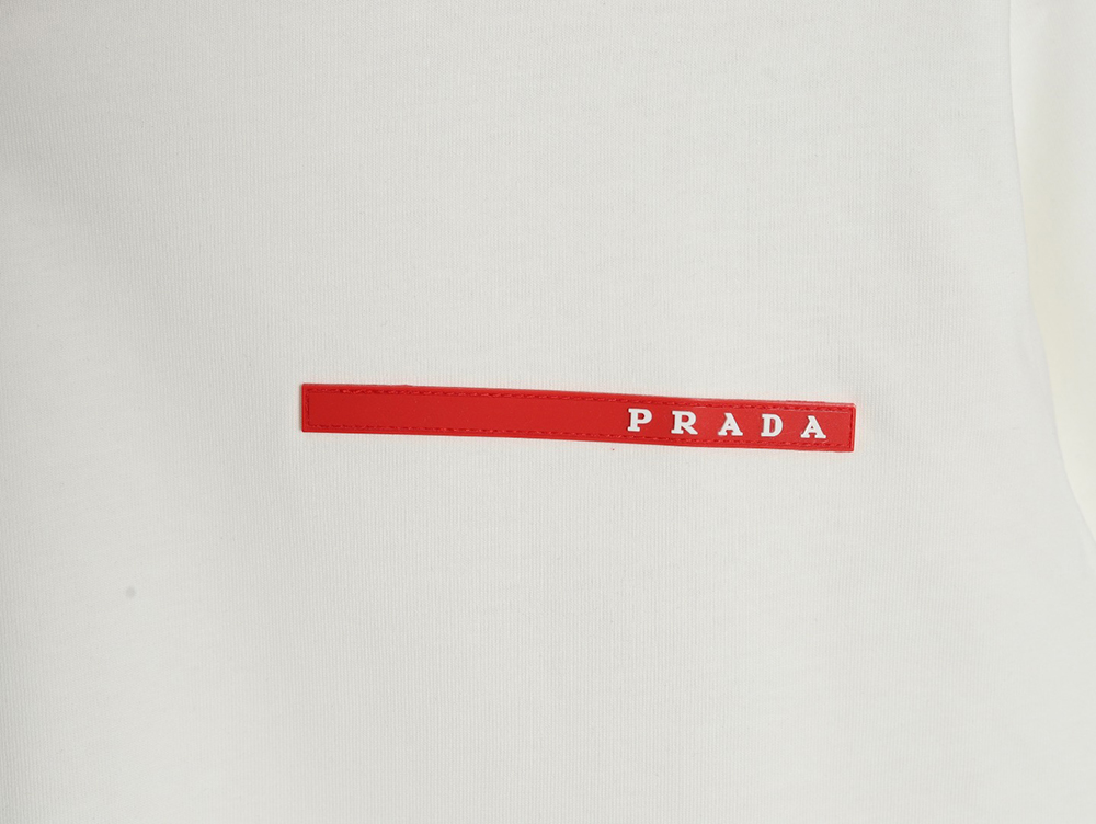 Prada classic red silicone trim short sleeves
