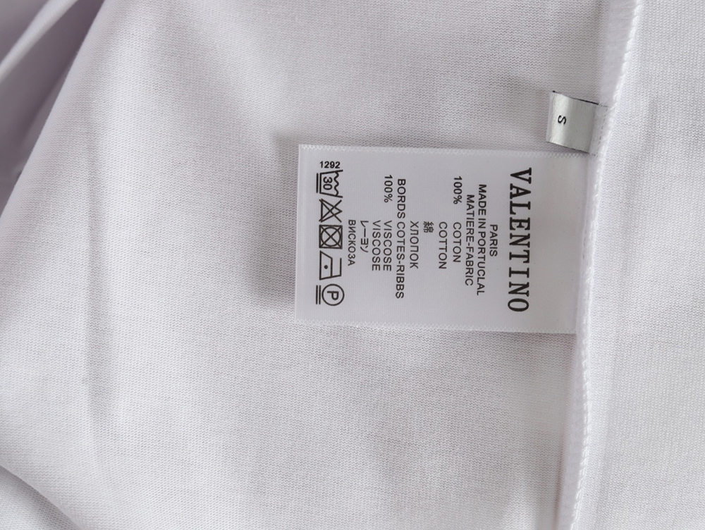 Valentino V logo red signature print short sleeve T-shirt