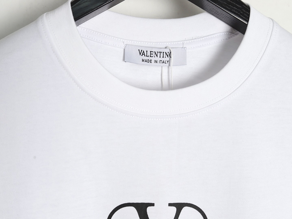 Valentino V logo red signature print short sleeve T-shirt