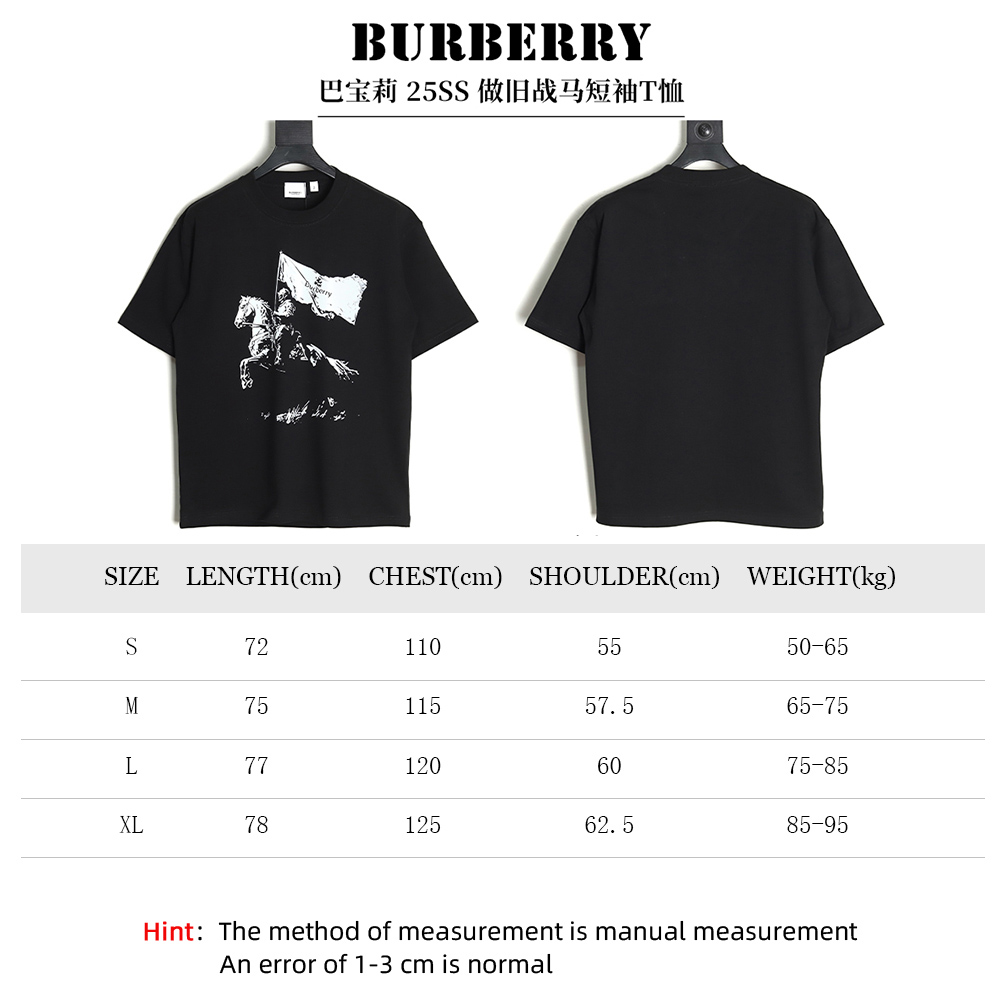Burberry Distressed Warhorse Short Sleeve T-Shirt
