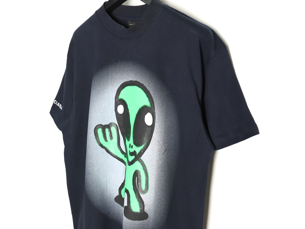 Balenciaga Dissolving Smiley Alien Short Sleeve