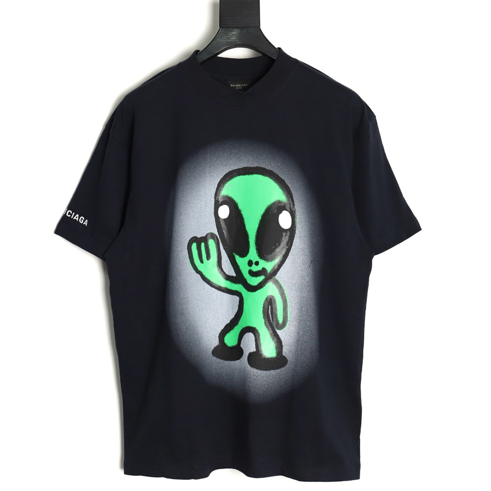 Balenciaga Dissolving Smiley Alien Short Sleeve