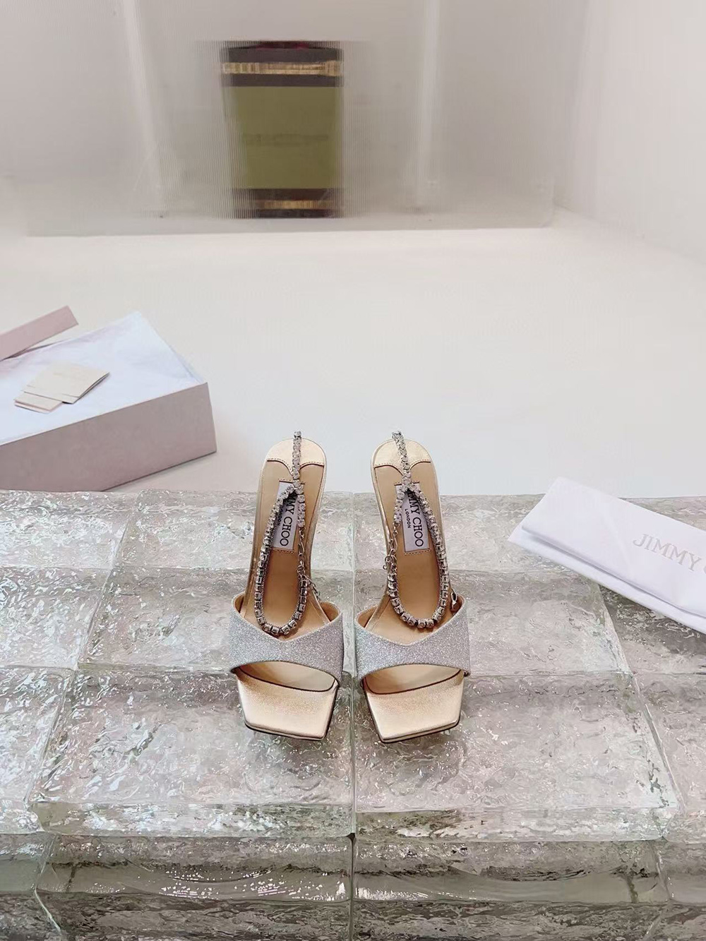 JIMMY CHOO Saeda 100 Heeled Sandals H:10cm