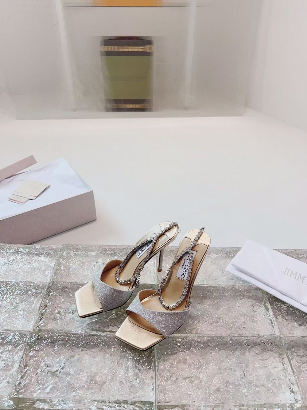 JIMMY CHOO Saeda 100 Heeled Sandals H:10cm
