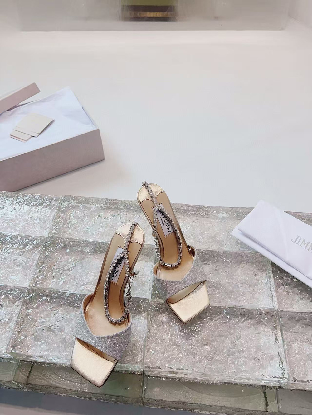 JIMMY CHOO Saeda 100 Heeled Sandals H:10cm