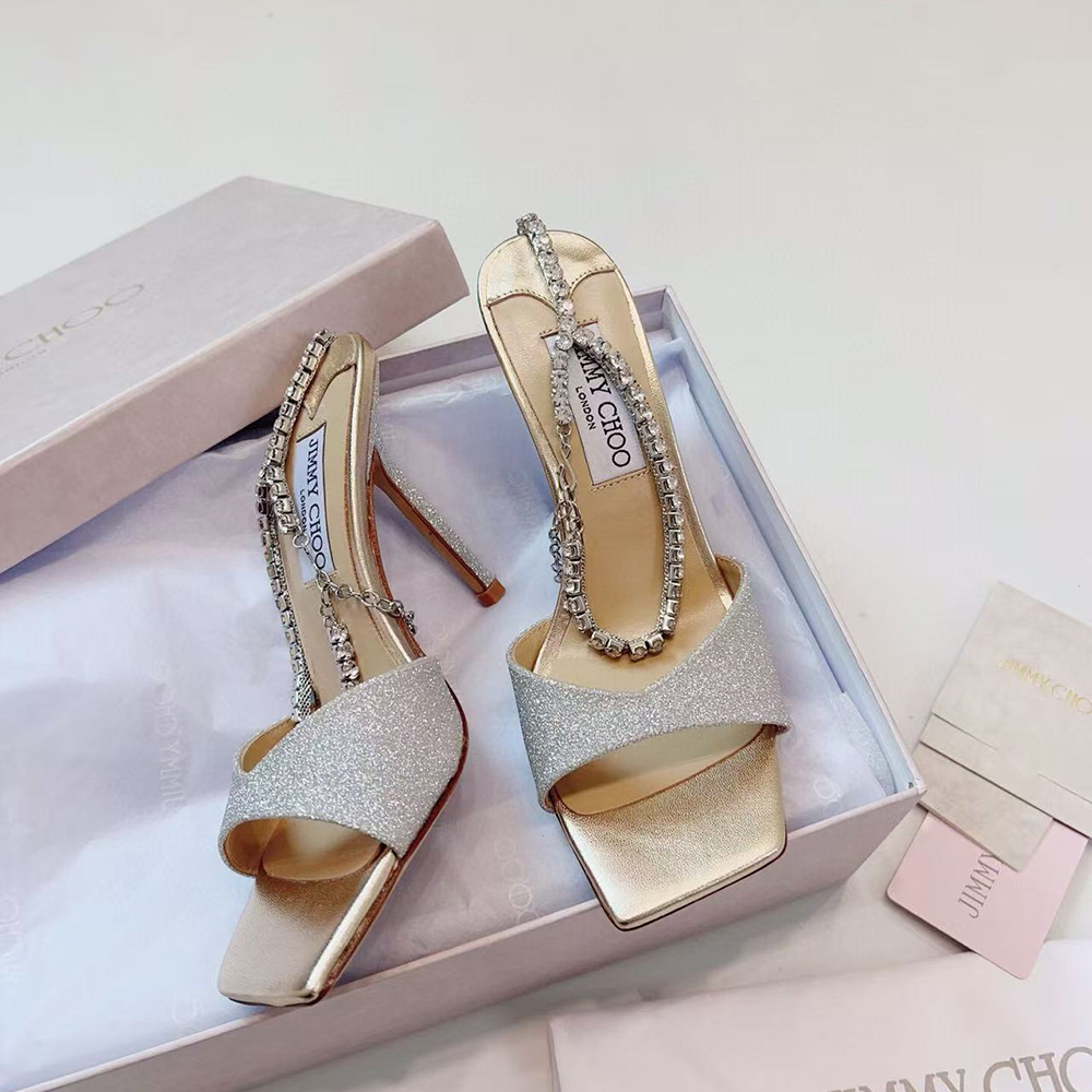 JIMMY CHOO Saeda 100 Heeled Sandals H:10cm