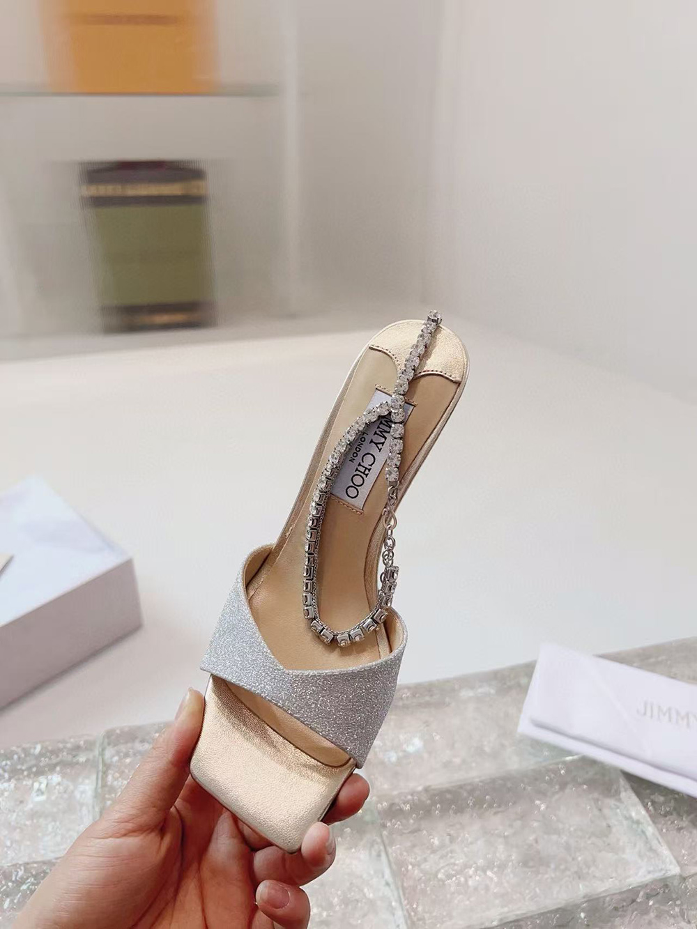 JIMMY CHOO Saeda 100 Heeled Sandals H:10cm