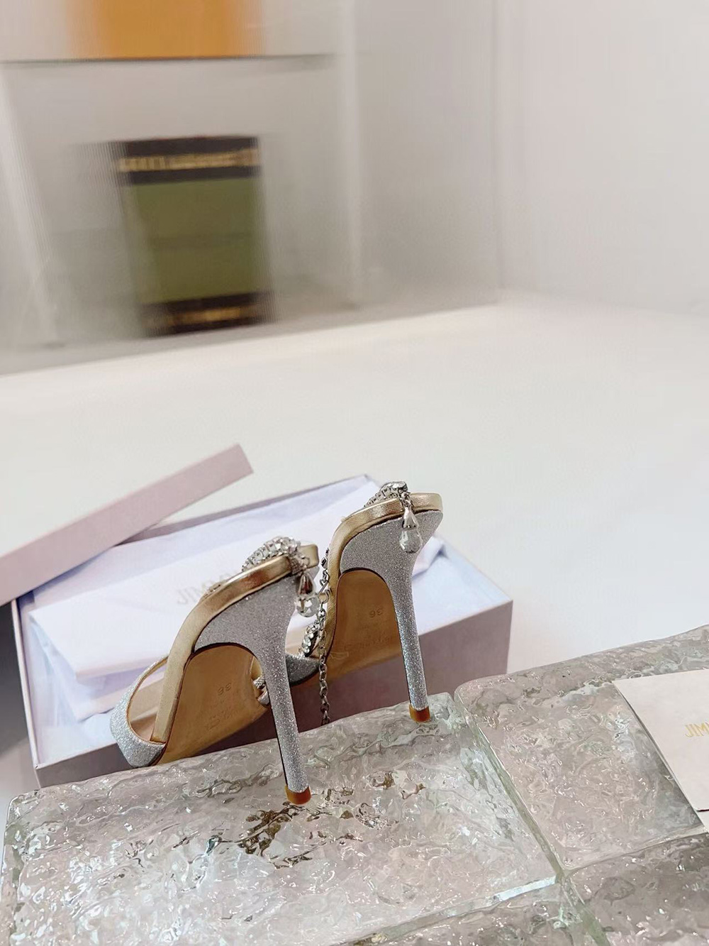 JIMMY CHOO Saeda 100 Heeled Sandals H:10cm