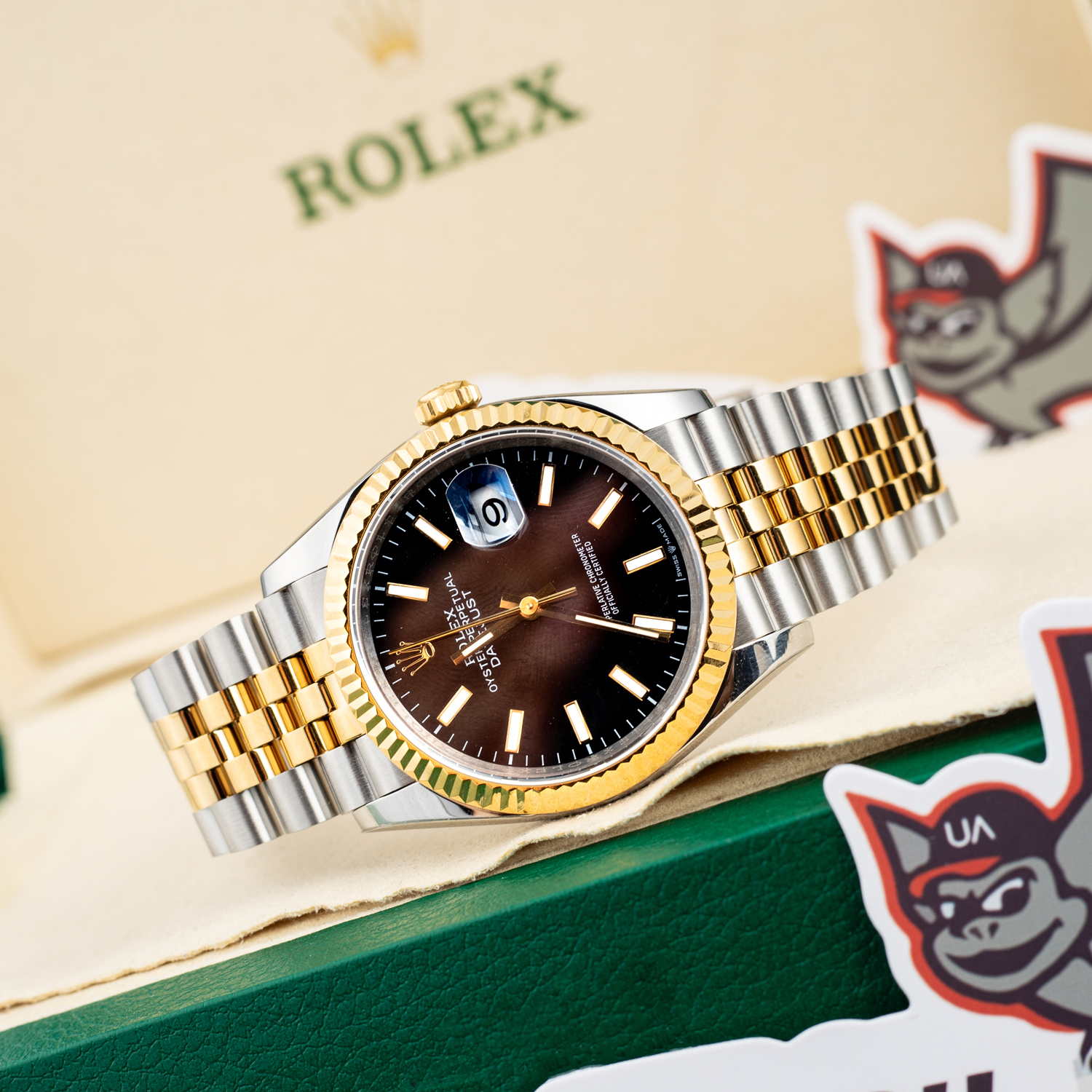 Rolex - Datejust 126233 36MM Jub 904L Black/Stk YG/SS Wrapped GMF A2836
