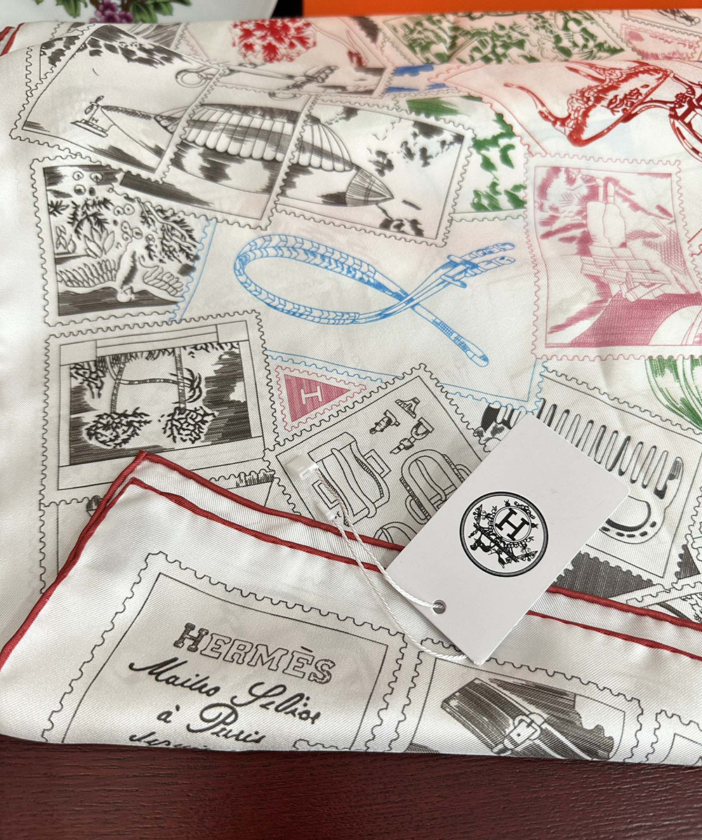 Hermes Scarf Stamp Carre 90 Le Philateliste du Faubourg 90*90cm