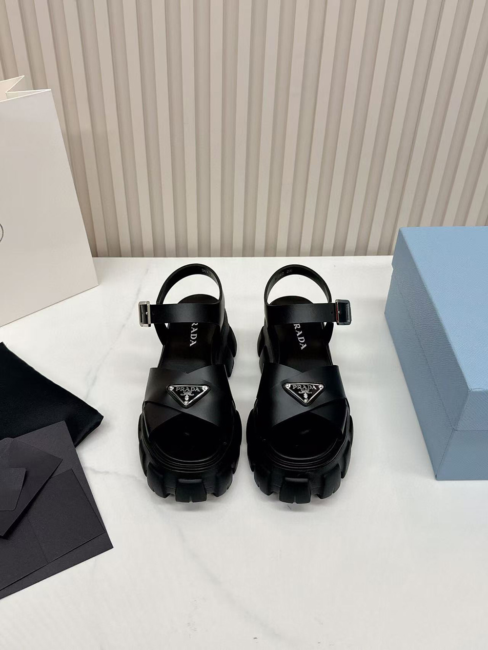 Prada Monolith rubber sandals