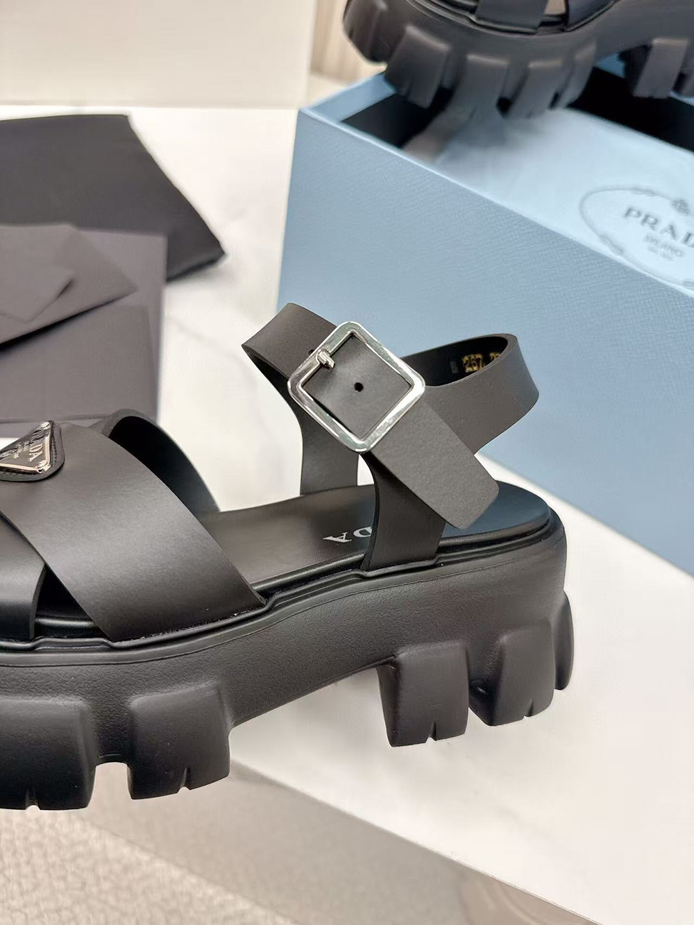 Prada Monolith rubber sandals
