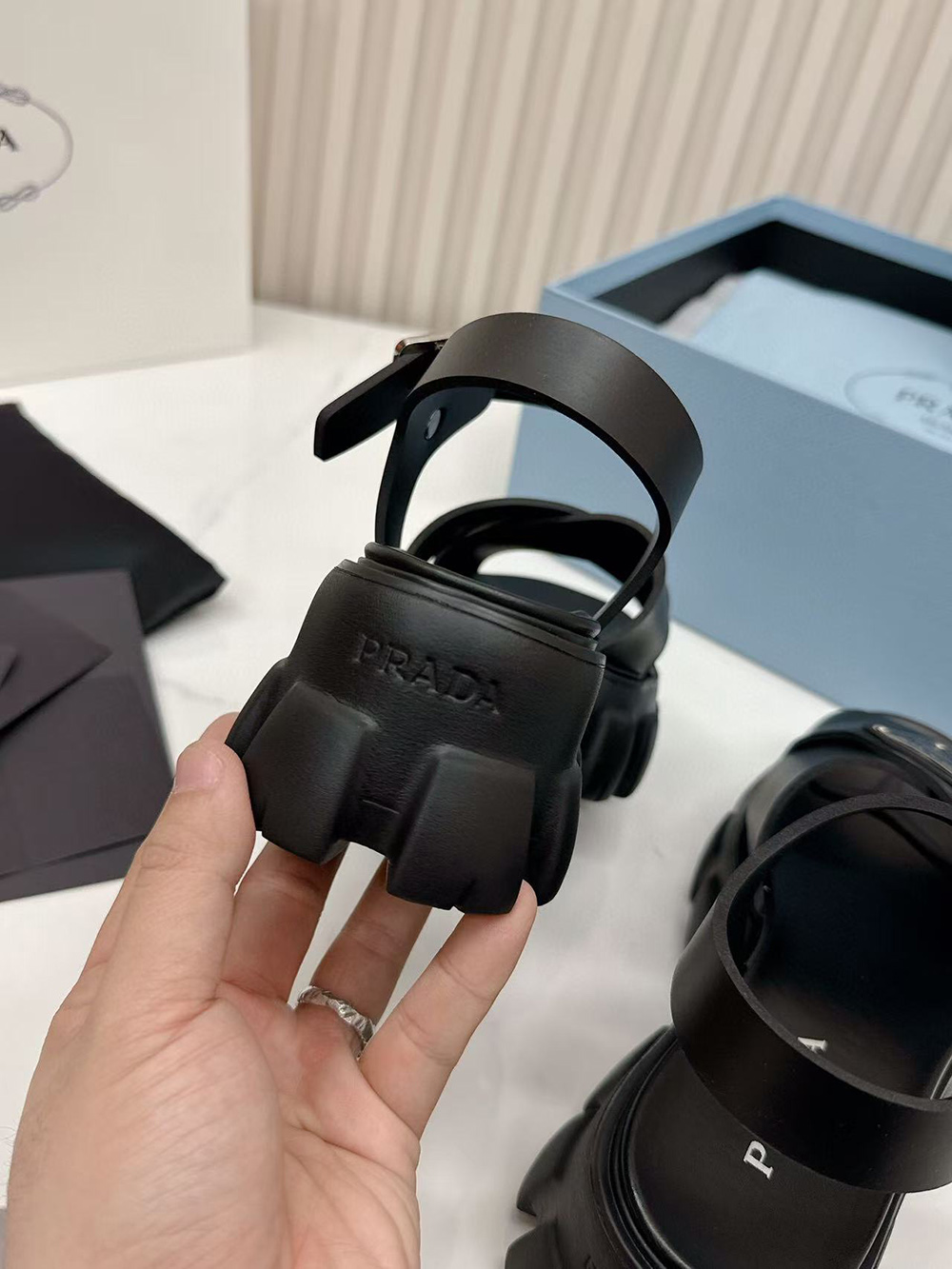 Prada Monolith rubber sandals