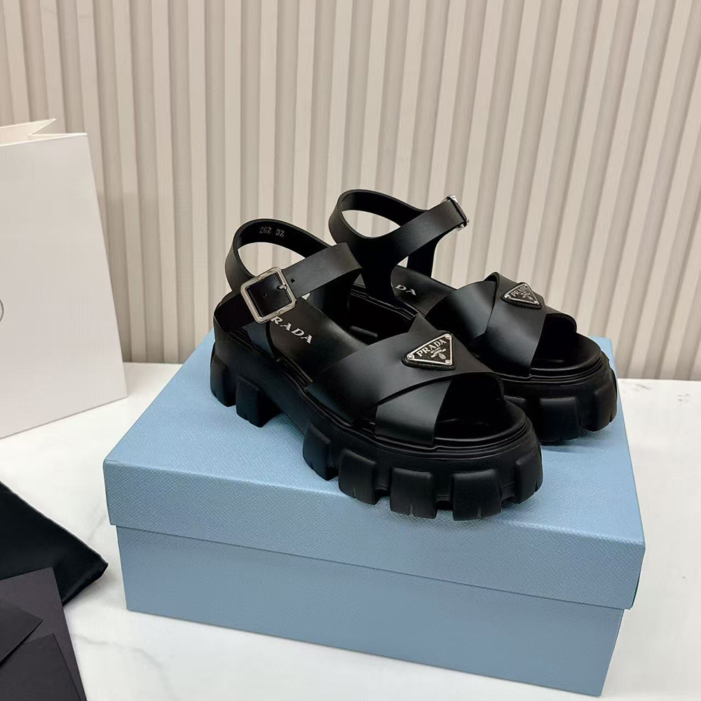 Prada Monolith rubber sandals
