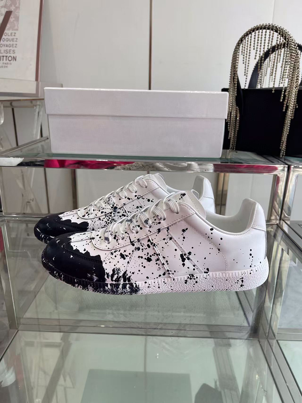 Maison Margiela Replica Low 'Paint Splatter - White Black'