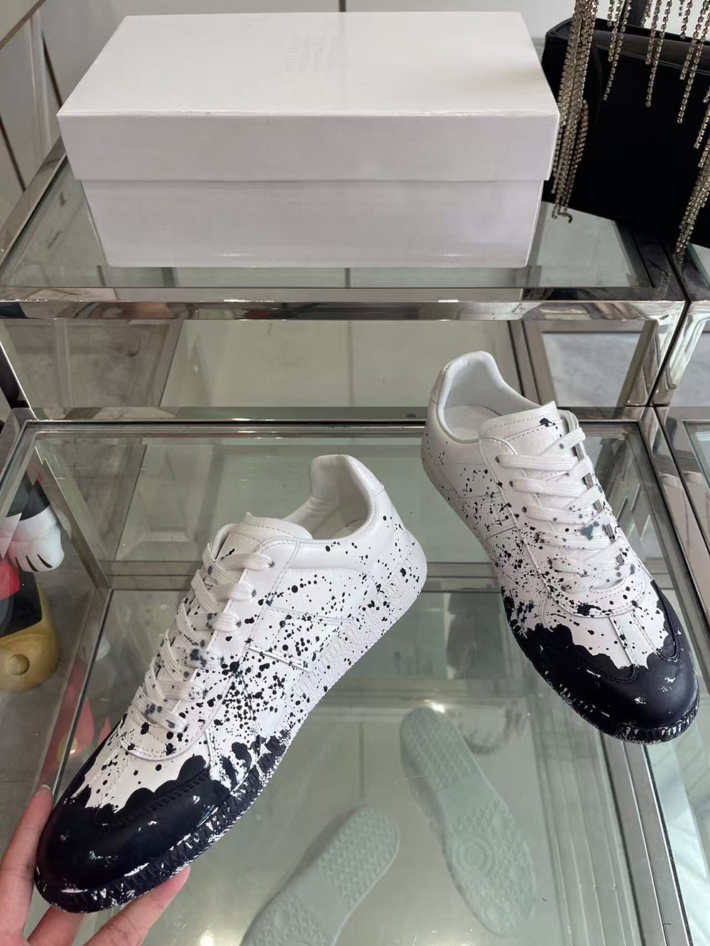 Maison Margiela Replica Low 'Paint Splatter - White Black'